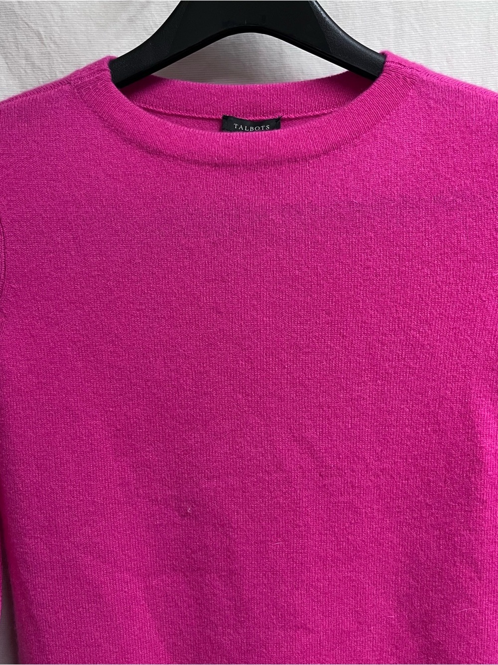 NWT Talbots Sweater Pure Cashmere Pink Soft Luxury 3/4 Sleeve XS Classic - Picture 3 of 8